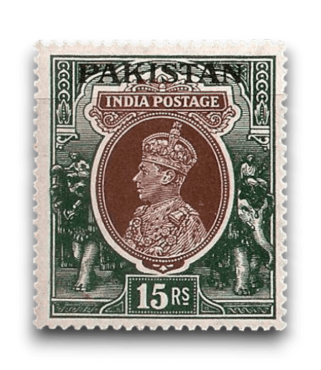King George VI Definitives Indian Stamps Overprinted